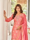 Zara By Aanchi Shimmer Jacquard Kurti With Bottom Dupatta Wholesale Online